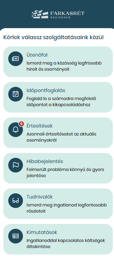 Társasház modul screenshot